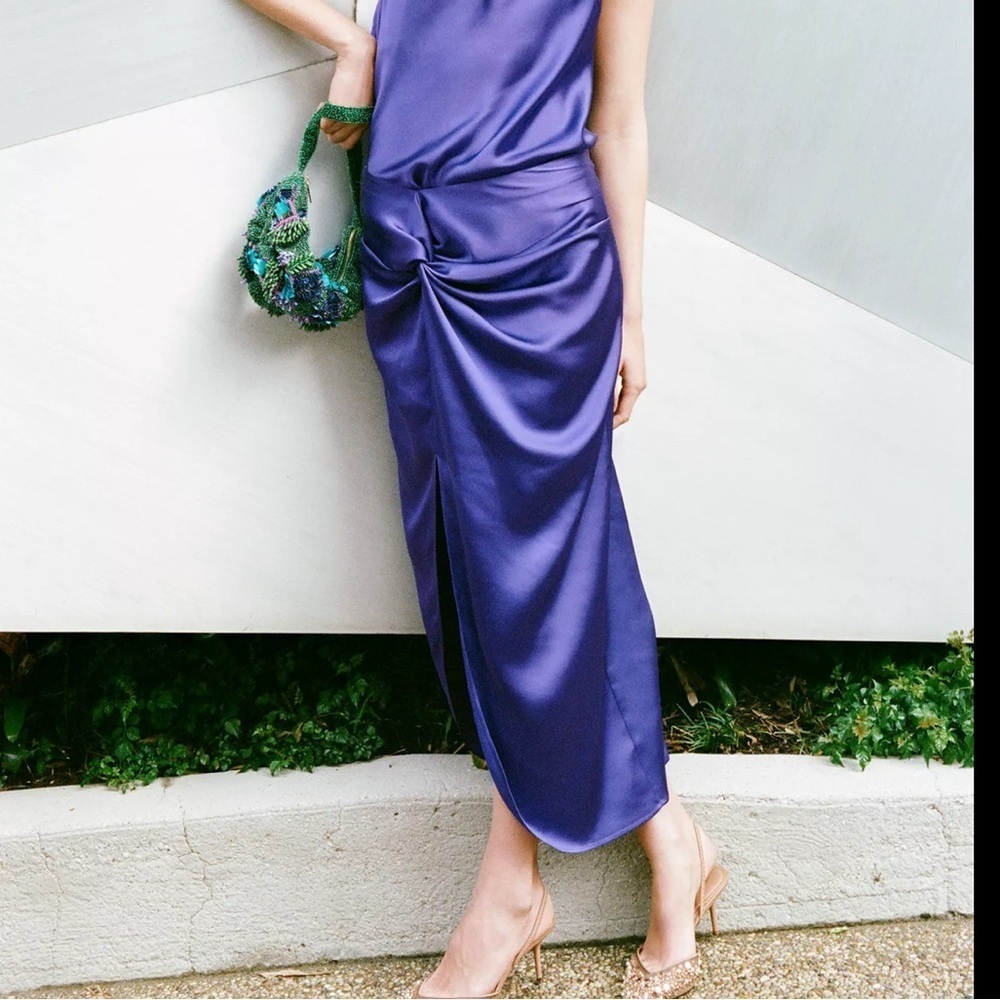 🔥🔥Zara Purple Satin Skirt